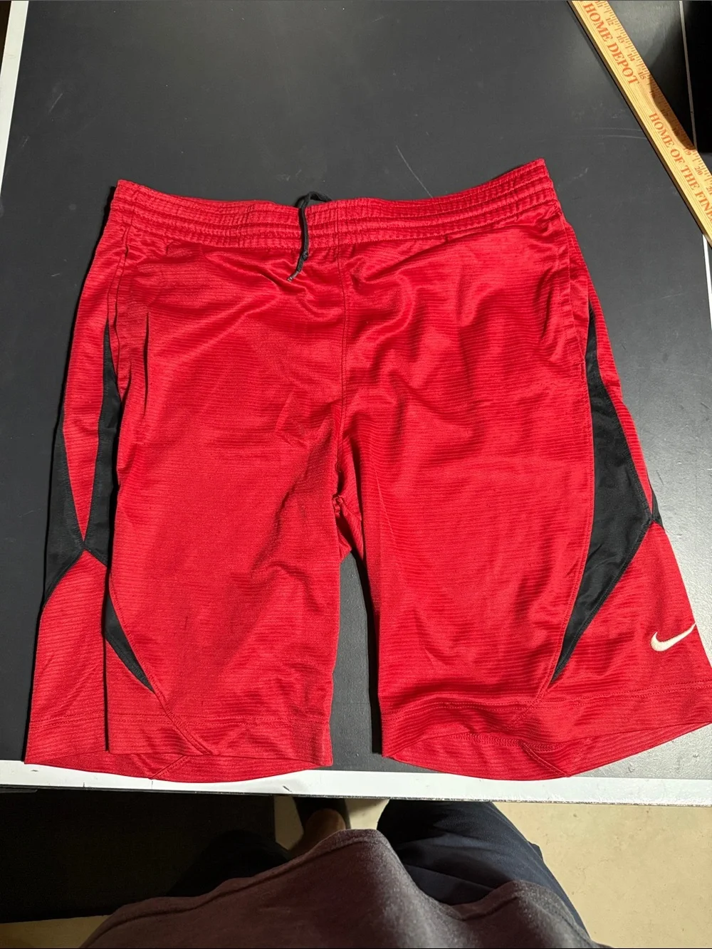 Nike Red and Black Athletic Basketball Shorts